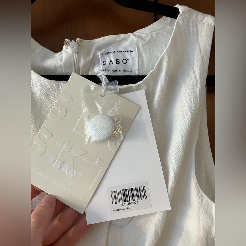 NWT white sabo skirt alfresco dress - small - Picture 6 of 6